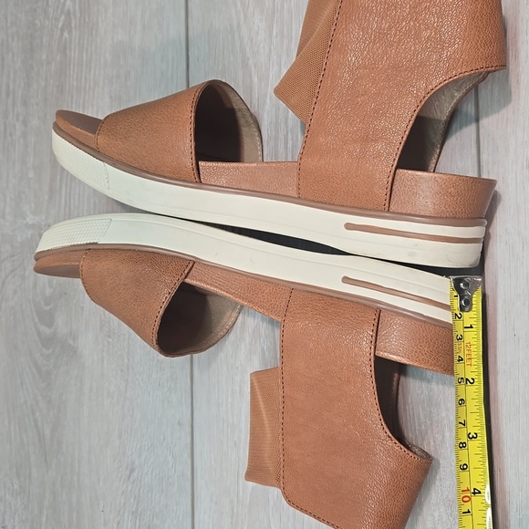 Eileen Fisher Women Spree Velco Ankle Leather Sandals Platform Shoes Sz 7 - Picture 8 of 11